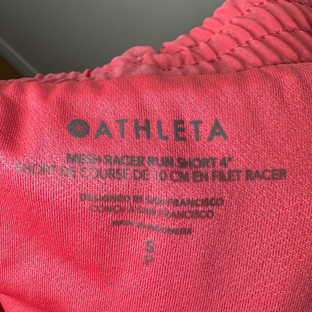 Athleta Mesh‎ Racer Run Mid-Rise Shorts 4” Small - Picture 8 of 9